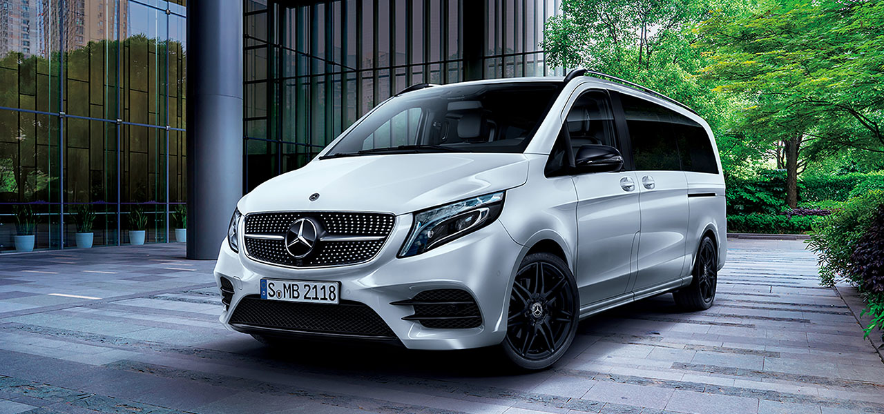 Introducing the flagship V-Class with stylish black accents | Mercedes Benz