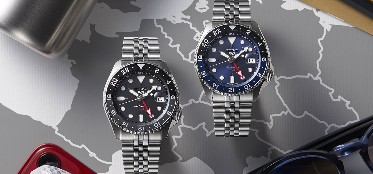 「セイコー 5スポーツ」にGMT機能を初搭載した新モデルが登場｜SEIKO