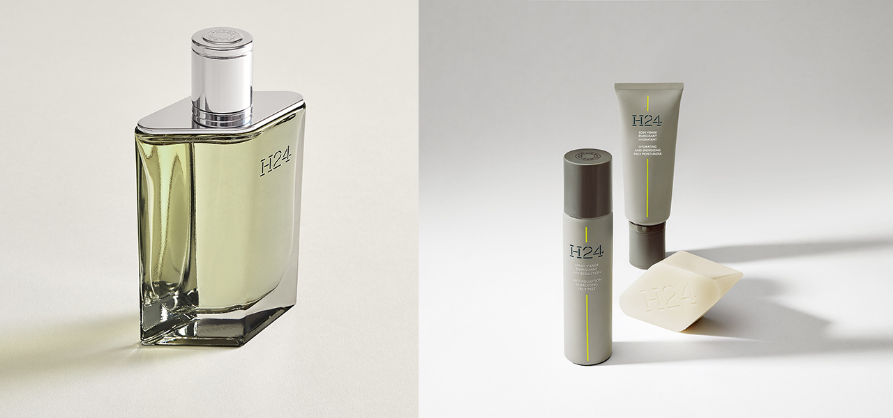 エルメスのメンズフレグランス「H24」からオー ド パルファムとスキンケア3種が登場｜HERMÈS