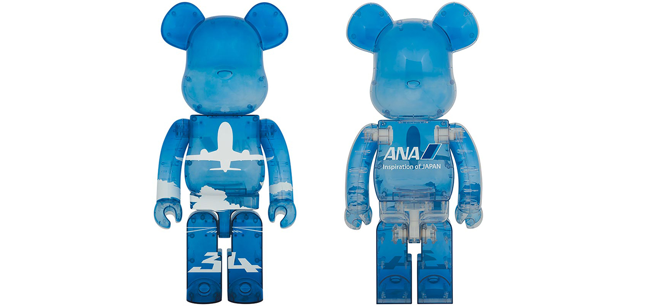 The new ANA × BE@RBRICK 1000% model is inspired by an airplane taking flight in the vast sky | MEDICOM TOY