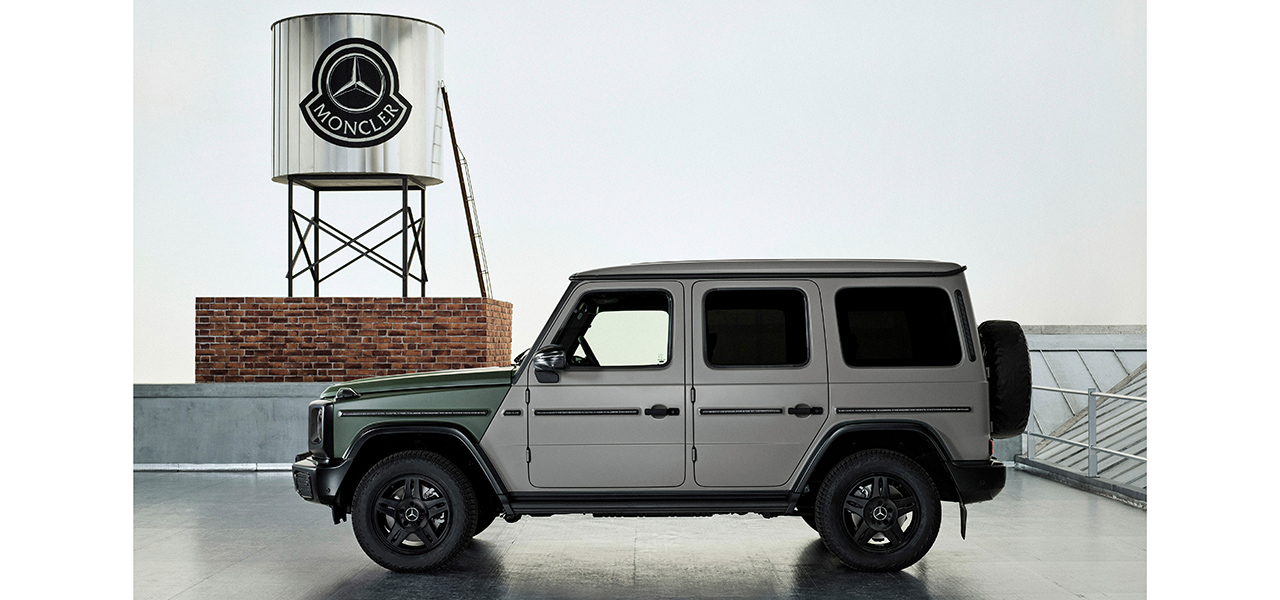 A collaborative creation by NIGO. A limited-edition G-Class model is born, connecting the past and future of Moncler and Mercedes-Benz.