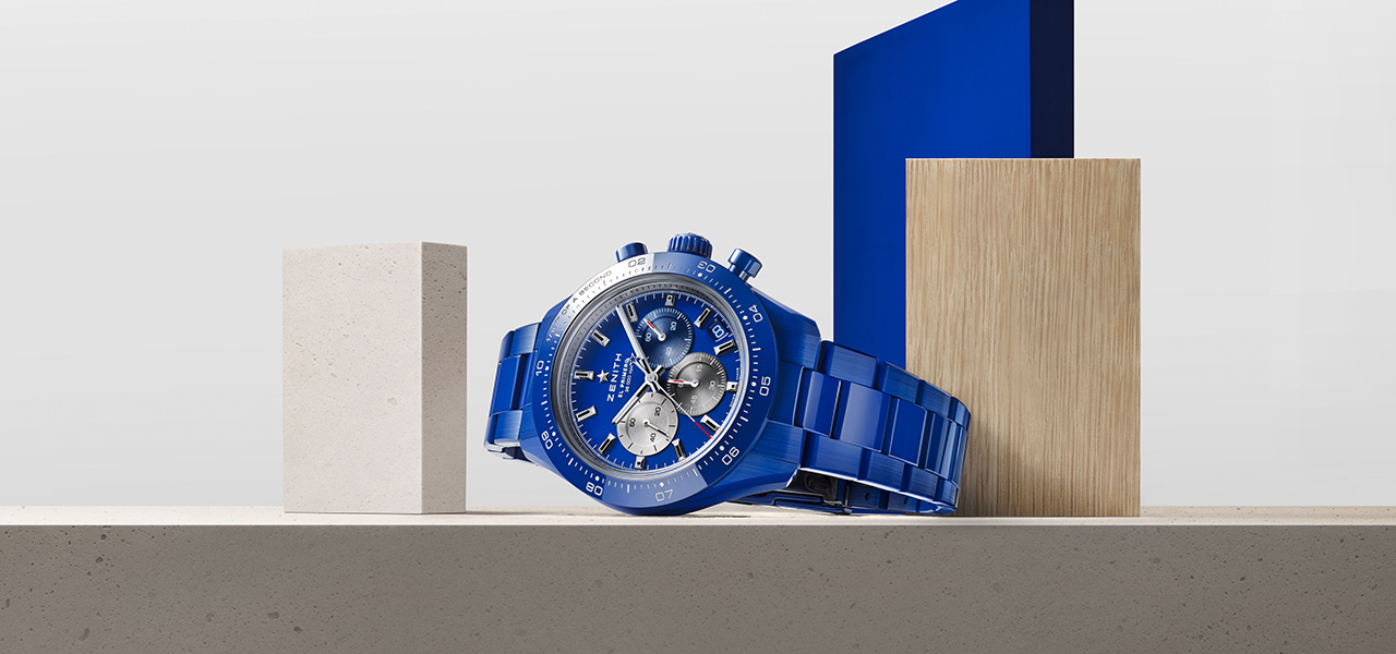 Celebrating 160 years of Zenith, in blue ceramic.