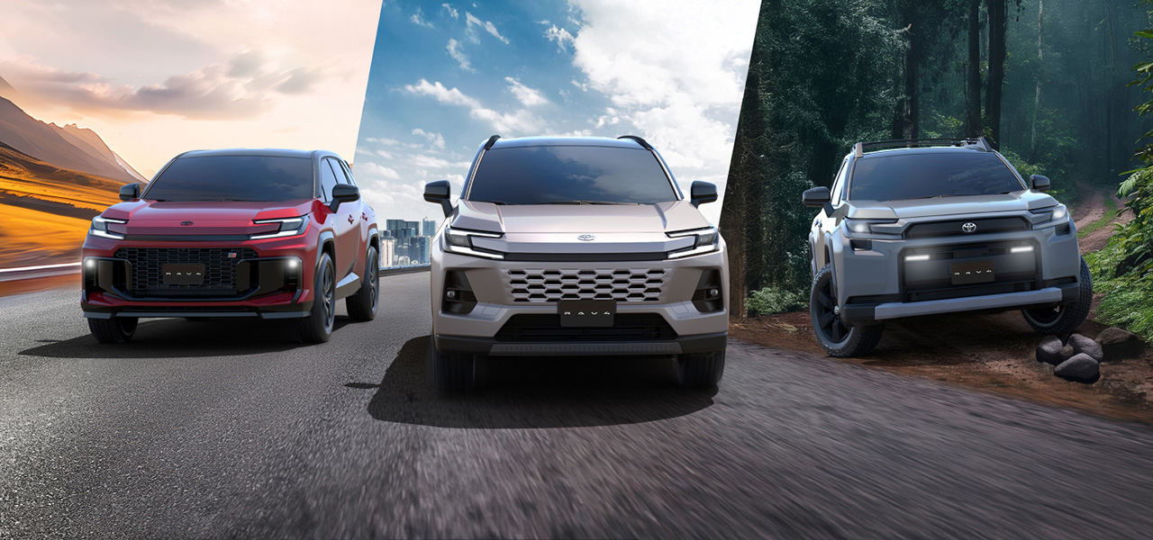 The new model of the RAV4, a pioneer in crossover SUVs, makes its world premiere.