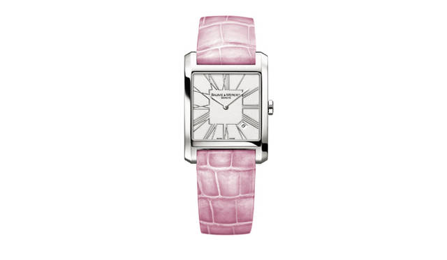 <strong>Baume & Mercier｜ボーム＆メルシエ</strong>  ハンプトン・スクエア・レディ　クォ-ツ　SSケース　アリゲーターベルト