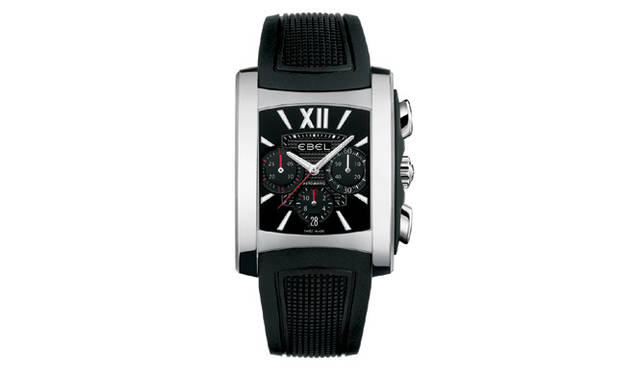<b>EBEL｜エベル</b>　ブラジリア ジェント クロノグラフ　　自動巻き　SSケース　ラバープッシュガード　ラバーベルト
