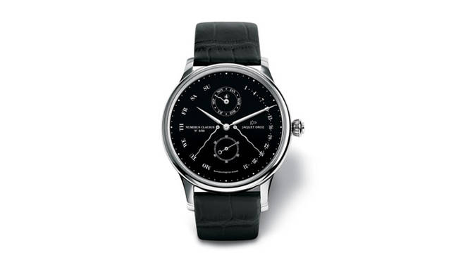 <b>JAQUET DROZ｜ジャケ ドロー</b>　パーペチュアルカレンダー　ブラックエナメル　　自動巻き　18KWGケース　クロコダイルベルト