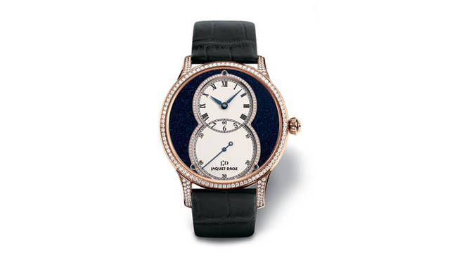 <b>JAQUET DROZ｜ジャケ ドロー</b>　グラン・セコンド ミディアム アヴェンチュリーヌ　自動巻き　18Kレッドゴールドケース　クロコダイルベルト　ダイヤモンド
