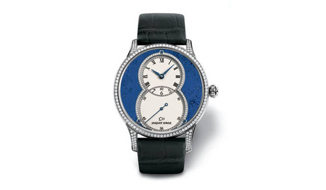 <b>JAQUET DROZ｜ジャケ ドロー</b>　グラン・セコンド ミディアム ラピスラズリ セルティ　　自動巻き　18KWGケース　クロコダイルベルト　ダイヤモンド