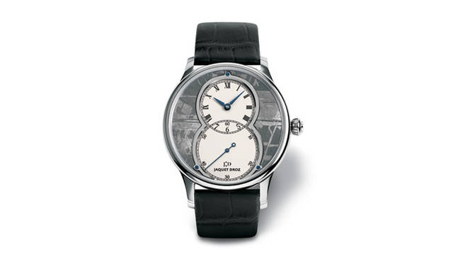 <b>JAQUET DROZ｜ジャケ ドロー</b>　グラン・セコンド メテオライト　　自動巻き　18KWGケース　クロコダイルベルト
