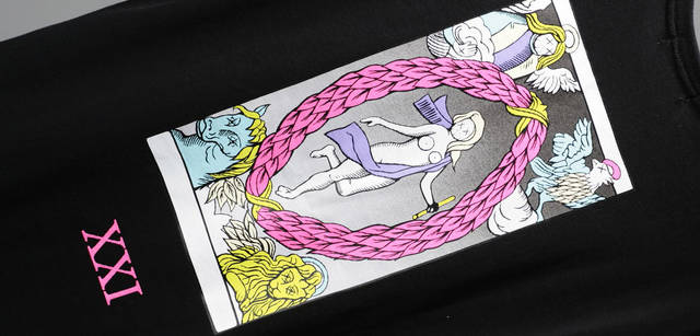 07 A/W COLLECTION 【TAROT】　T-SHIRT　「THE WORLD」　|　COLOR:WHITE、BLACK、H.GRAY　PRICE:7000円