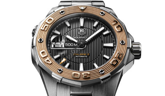 TAG Heuer Aquaracer 500M｜「アクアレーサー 500M スティール＆ゴールド」、39万9000円。