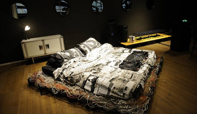DIESEL Home Collection "Successful Living from Diesel" Installation (sound system bed)