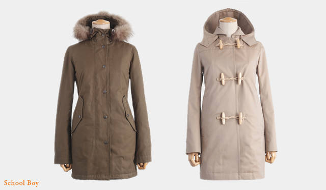 左から：<br><b>LUPTON FUR｜ラプトン ファー</b> 4万9350円　カーキ（ミュージアム フォー シップス）　Material /コットン　Color /ベージュ、ネイビー、ブラック<br><b>BANA｜バナ</b> 4万6200円　ベージュ（リフラティー シップス ららぽーとTOKYO-BAY店）　Material /コットンギャバ　Color /ネイビー、ブラック