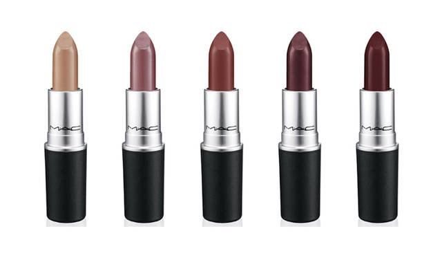 M·A·C "Make-Up Art Cosmetics" (Richard Phillips) Lipstick (5 limited edition shades) ¥2,940 each<br>Front Lit (White Yellow), High Strung (Sheer Pink), Ravin' It (Brown Pink), Hold the Pose (Brown Plum), Full Bodied (Red Plum)