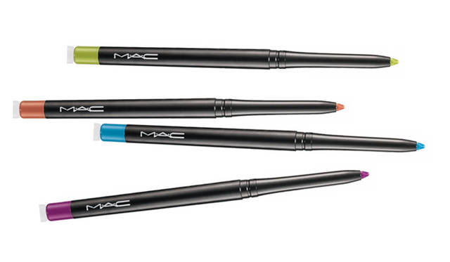 M·A·C "Make-Up Art Cosmetics" (Maira Kalman) Technakohl (4 limited edition shades) ¥2,520 each<br>Color Matters (Neon Green), Obviously Orange (Orange), Artistic License (Turquoise), Full of Fushia (Fushia Pink)