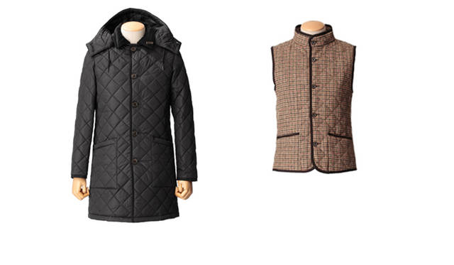 　左から：LONGWELL｜ロングウェル（ナイロン） 6万3000円／エディフィス 渋谷（Tel. 03-3400-2932）、HOLBORN｜ホルボーン（ハリスツイード） 5万4600円／ディストリクト ユナイテッドアローズ（Tel. 03-5464-2715）