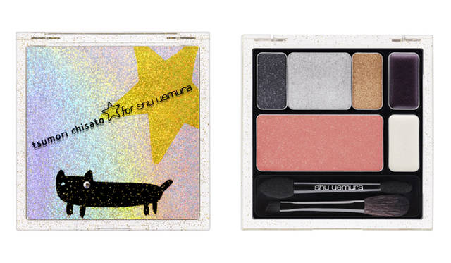shu uemura｜シュウ ウエムラ 「クリスマス コレクション 2009」　<b>プラネット キャット パレット</b>　価格｜7140円<br />「プラネット キャット」が集めたような星屑のようなきらめきを閉じ込めた、フェミニンなアイカラー
