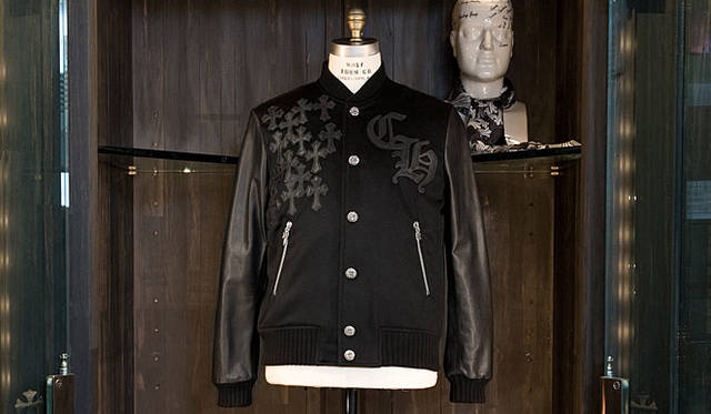 CHROME HEARTS│2009秋冬新作メンズ・コレクション カシミヤ×ラムレザースタジャン（LETTER MAN）47万9850円