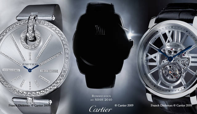 Cartier｜中央がカルティエによる今年のメインピース。まだ全貌は明かせない、“マスキュリン”で”ワイルド”な新作。