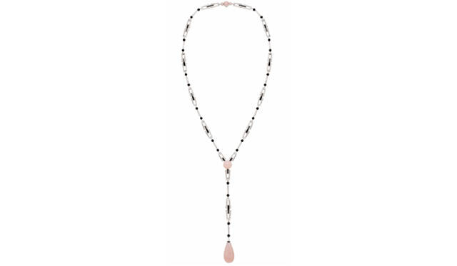 ヴァン クリーフ＆アーペル｜Van Cleef&Arpels|ハイジュエリーコレクション「Les Audacieuses（レ オダシューズ）」　ヴァレンティーナ ロングネックレス[ピンクオパ－ル×ダイヤモンド×オニキス]4252万5000円（税込予価）