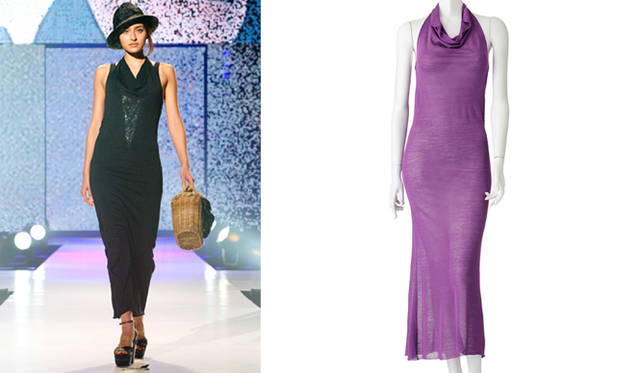 神戸コレクション2010SPRING/SUMMER│バーニーズ　ニューヨーク│I AM by AGYNESS DEYN for BARNEYS GREEN<br>ファインニットホルターマキシドレス2万5200円