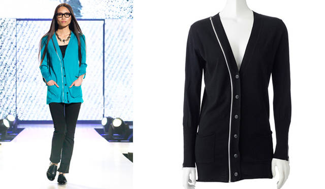 神戸コレクション2010SPRING/SUMMER│バーニーズ　ニューヨーク│I AM by AGYNESS DEYN for BARNEYS GREEN<br>ジップニットカーディガン2万4150円