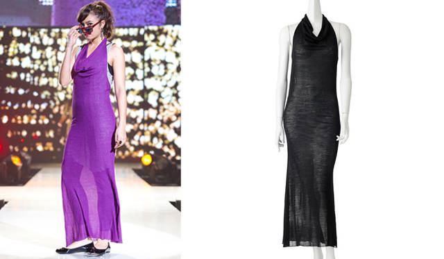 神戸コレクション2010SPRING/SUMMER│バーニーズ　ニューヨーク│I AM by AGYNESS DEYN for BARNEYS GREEN<br>ファインニットホルターマキシドレス2万5200円