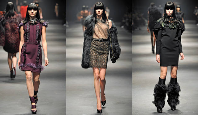<b>萩原輝美｜LANVIN｜ランバン</b>　2010年秋冬コレクションより。