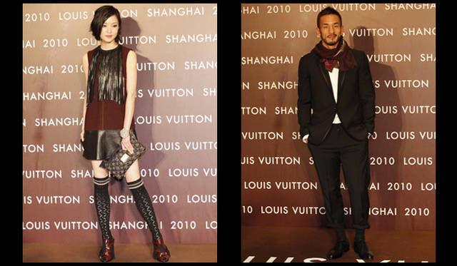 <b>LOUIS VUITTON｜ルイ・ヴィトン</b>　ガラ・パーティに訪れたモデルのドゥ・ジュアンと中田英寿。　©LOUIS VUITTON
