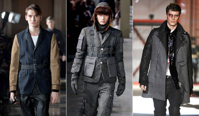 左から<b>DRIES VAN NOTEN、MONCLER GAMME BLEU、DSQUARED2</b>