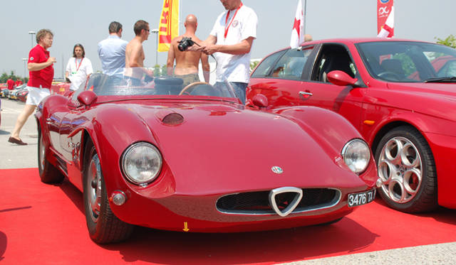 <b>Alfa Romeo 1910-2010｜アルファ ロメオ100周年イベント</b><br />’60sレーシングGTの傑作、ジュリアTZの試作モデル。ただしこの個体は、超希少なTZを改造して製作したレプリカとのことだ。