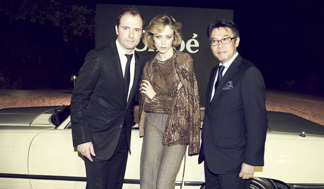 Chloé｜「LOVE,Chloé」発表会　フランソワ・ソーレル（コティ・プレステージ・ジャパンCEO）、ラケル・ジマーマン、三木均（クロエCEO）