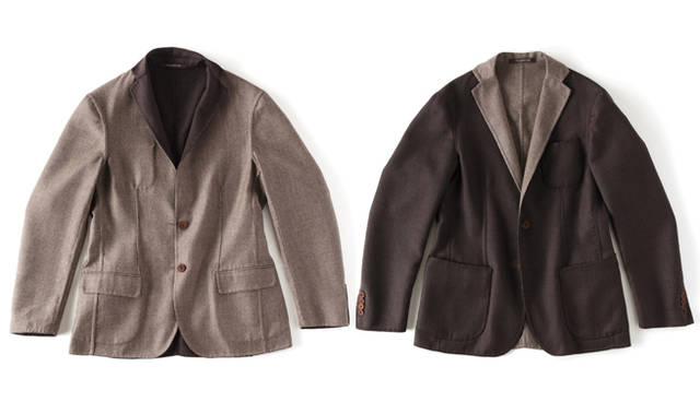 <strong>RROZESTT｜ロゼスト</strong>　<b> フガート</b>　茶×千鳥格子リバーシブルジャケット9万6600円