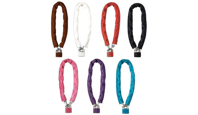 <strong>ABICI｜アビチ</strong>　レザーチェーンロック （METAL CHAIN WITH LOCK COVERED IN REAL LEATHER）