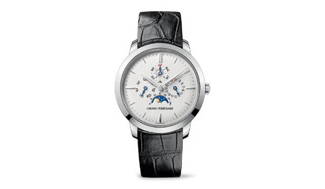 <strong>Girard-Perregaux｜ジラール・ペルゴ</strong> <strong>Girard-Perregaux｜ジラール・ペルゴ</strong> 「ジラール･ペルゴ1966 パーペチュアルカレンダー」 自動巻、WGケース×アリゲーターストラップ、510万3000円
