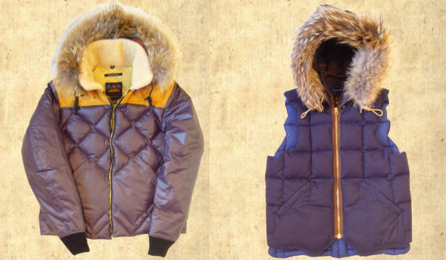 <strong>NIGEL CABOURN｜ナイジェル・ケーボン</strong>　左／「THE SKYLINER」13万8000円、右／「CANADIAN VEST」SOLID 7万7000円<br>※こちらで紹介するサンプルの写真と実際に販売する製品では、生地やデザインにおいて多少変更がある部分がありますので、ご了承ください。