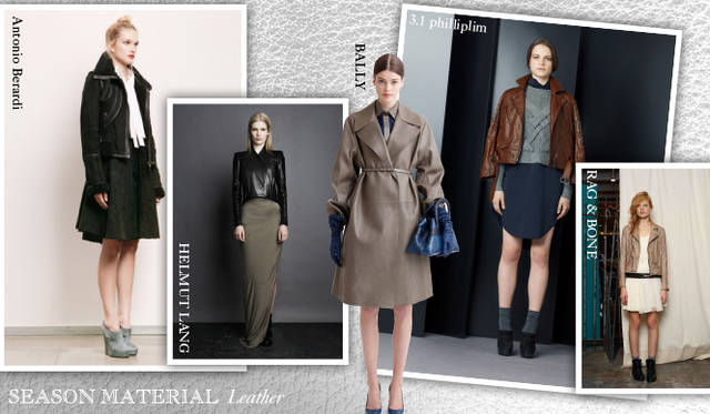 <strong>Chapter.04 | Focusing on Materials That Create Seasonal Flair</strong><br />Beyond seasonal materials like fur and leather, a keyword to watch is transparent. From dresses designed for the party season to items with transparent detailing, these pieces add lightness and femininity to the often heavy autumn/winter wardrobe.<br />From left: Antonio Berardi, HELMUT LANG, BALLY, 3.1 Phillip Lim, Rag & Bone