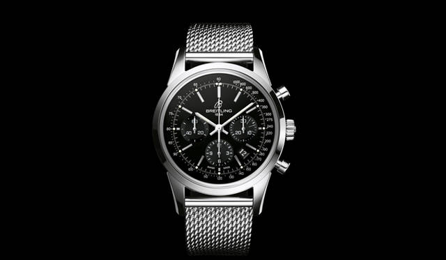 <strong>BREITLING｜Breitling</strong>While simple, the applied bar indexes and slightly stepped gray sub-dials ensure excellent legibility. A more standard three-hand version is also available. "Transocean Chronograph" ¥745,000 (estimated price) [Scheduled for July release].