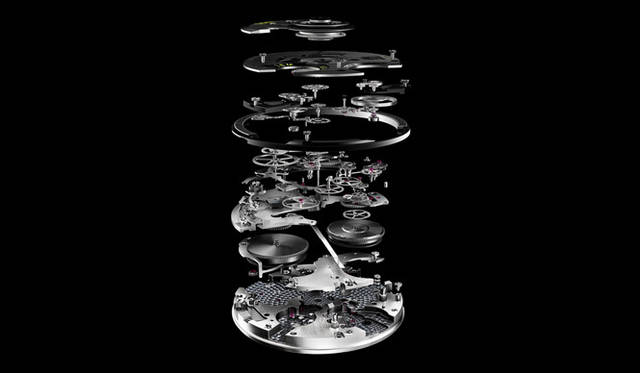 <strong>TAG HEUER｜TAG Heuer</strong>The mechanism of the "Heuer Carrera Microtimer Flying 1000 Concept Chronograph."