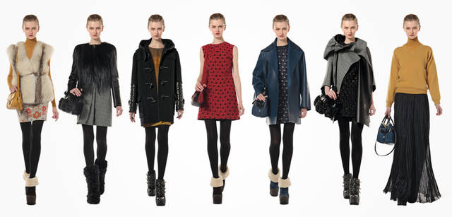 <strong>BALLY｜バリー</strong>　2011-12年秋冬コレクションより。今シーズン描かれた女性像は、「スタイルをもっており、確信をもって選択できる女性」。