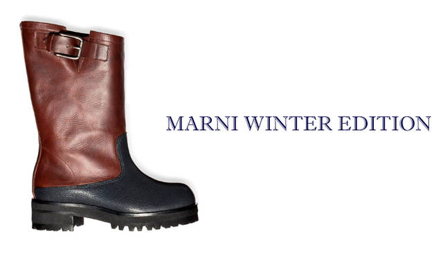 <strong>特集｜2011-12年秋冬トレンドシューズはこれ！　Chapter 01：Men’s Like<br /><br />MARNI WINTER EDITION｜マルニ　ウィンターエディション</strong>　ブーツ　9万1350円　（マルニ　ウィンターエディション／マルニジャパン　Tel. 03-6416-1024）