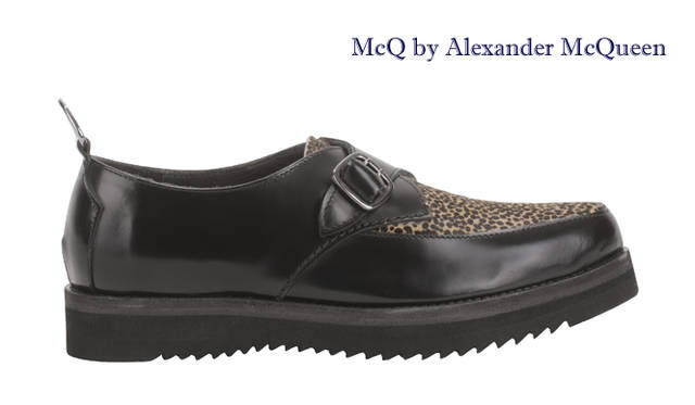 <strong>特集｜2011-12年秋冬トレンドシューズはこれ！　Chapter 01：Men’s Like<br /><br />McQ by Alexander McQueen｜マックキュー バイ アレキサンダー・マックイーン</strong>　レオパードラバーソールシューズ　4万2000円　（マックキュー バイ アレキサンダー・マックイーン／M inc　Tel. 03-3498-6633）