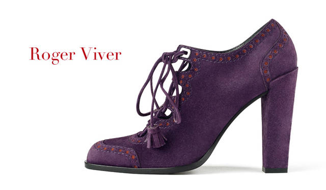 <strong>特集｜2011-12年秋冬トレンドシューズはこれ！　Chapter 02：Lace Up<br /><br />Roger Vivier｜ロジェ ヴィヴィエ</strong>　　シューズ　12万9150円　（ロジェ ヴィヴィエ／ロジェ ヴィヴィエ 阪急うめだ本店5Fインターナショナルブティック　Tel. ㈹06-6361-1381）