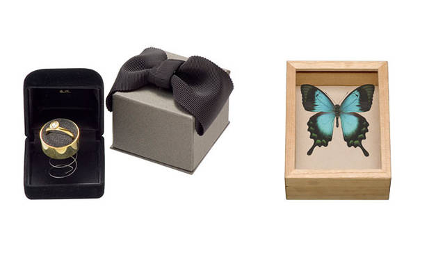 <strong>THE CONRAN SHOP｜ザ・コンランショップ</strong>　イベント「CASE STUDY」　左／JEWELRY CASE、右／INSECT CASE by LOVE BY e.m.（ザ・コンランショップ限定品）