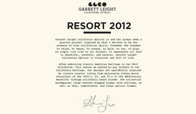 <strong>GLCO｜ジー エル シー オー</strong>　2012 RESORT　コレクションカタログ