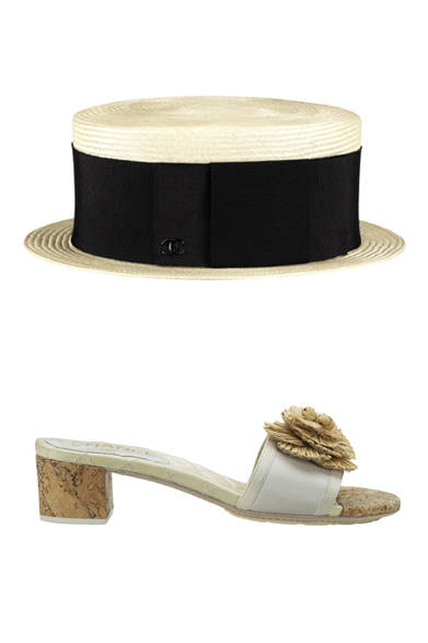 <strong>CHANEL│CHANEL</strong> December 31 New Year's Eve ©CHANEL<br />From top: Straw hat ¥173,250, Raffia sandals with camellias ¥70,350