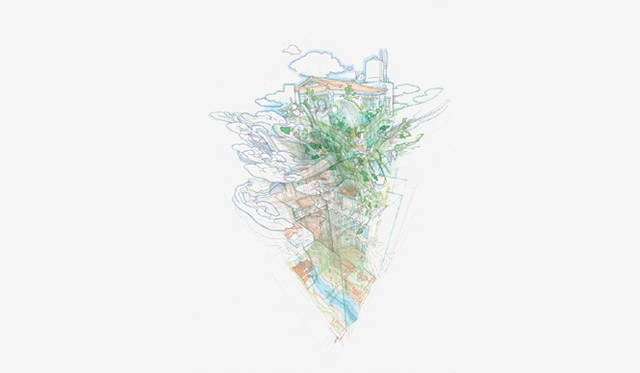  TOKIO RE(I)MIX / 2011 / pencil, water color on paper © YAMAGUCHI Akira／Work created with the support of Fondation d’entreprise Hermès, Courtesy Mizuma Art Gallery 