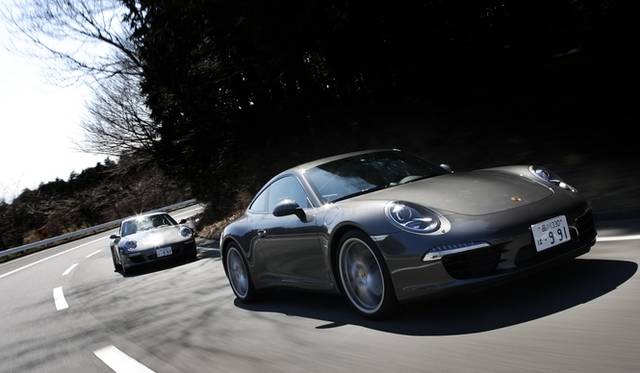 <strong>Porsche 911 | New vs. Old 911 Test Drive</strong> New (991) 911 Carrera S in front, 997 911 Carrera behind