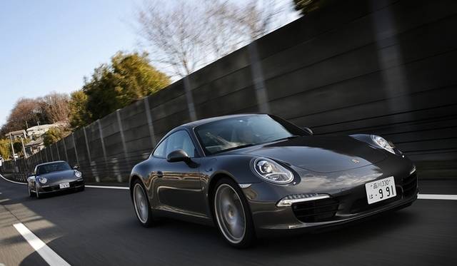 <strong>Porsche 911 | New vs. Old 911 Test Drive</strong> New (991) in front, 997 behind