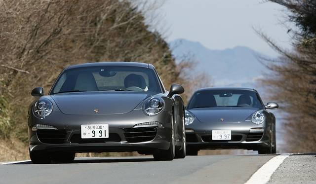 <strong>Porsche 911 | New vs. Old 911 Test Drive</strong> New (991) in front, 997 behind